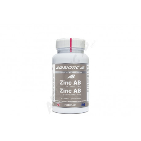 ZINC AB 15 mg  60 Tabletas Airbiotic
