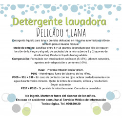 DETERGENTE LAVADORA DELICADO Y LANA (VENTA EXCLUSIVA EN TIENDA FISICA )